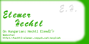 elemer hechtl business card